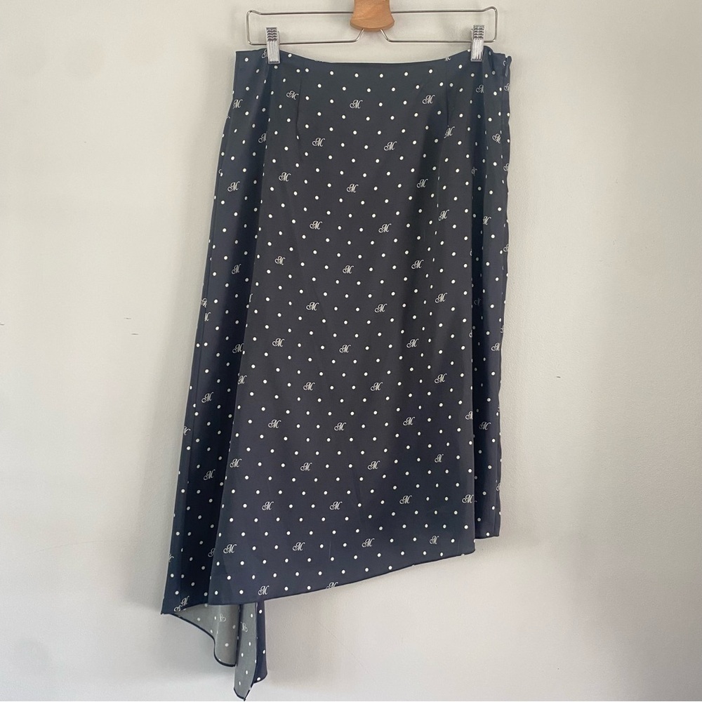 MONSE M Dot Cascade Slip Skirt Black 10 - Picture 11 of 16